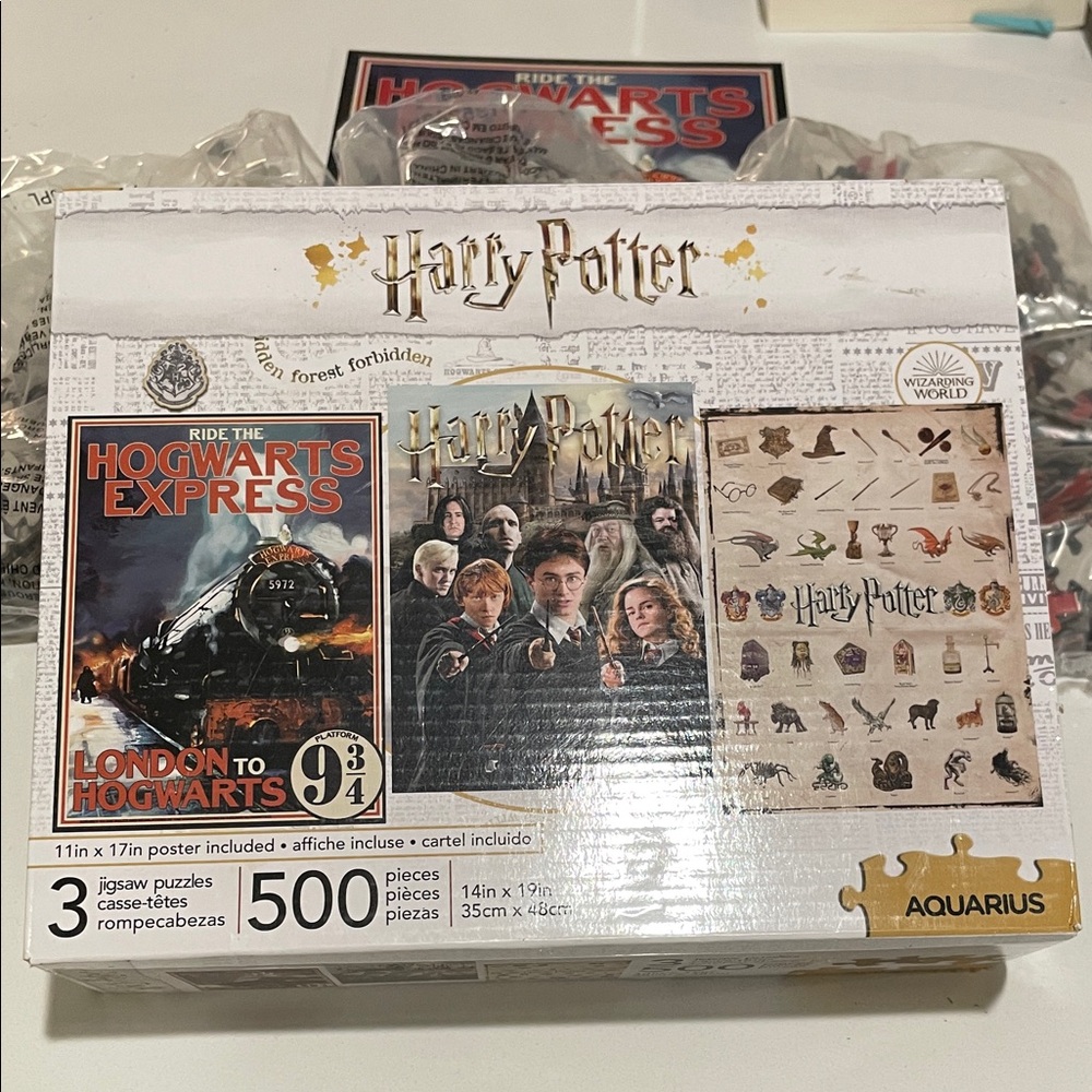 Aquarius Harry Potter Puzzle Trio - 500 Pieces - Multicolor